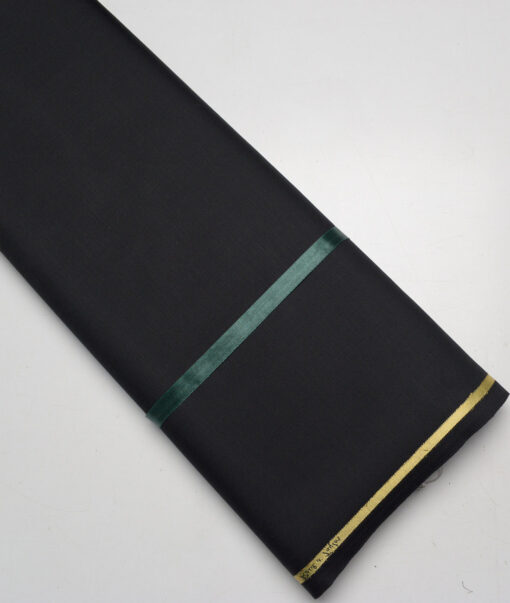 Reid & Taylor Super 100's Solids 40% Merino Wool Suiting Fabric (Jet Black)