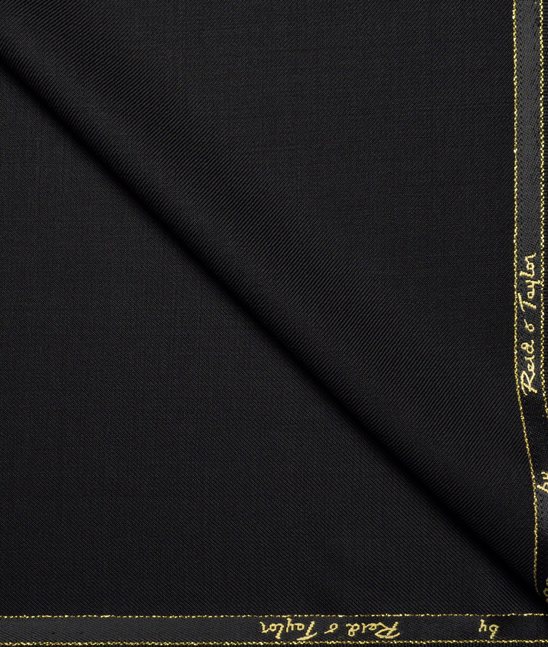 Reid & Taylor Super 100's Solids 40% Merino Wool Suiting Fabric (Jet Black) Reid & Taylor Super 100's Solids 40% Merino Wool Suiting Fabric (Jet Black)