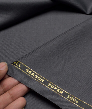 Reid & Taylor Super 100's Solids 40% Merino Wool Suiting Fabric (Carrbon Grey)