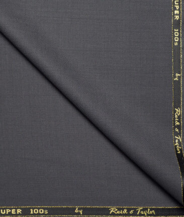 Reid & Taylor Super 100's Solids 40% Merino Wool Suiting Fabric (Carrbon Grey)