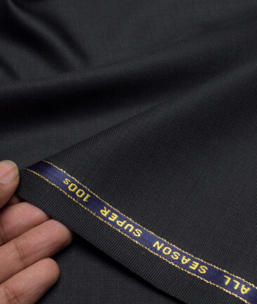 Reid & Taylor Super 100's Solids 40% Merino Wool Suiting Fabric (Dark Charcoal Grey)