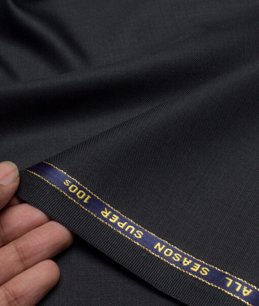 Reid & Taylor Super 100's Solids 40% Merino Wool Suiting Fabric (Dark Charcoal Grey)