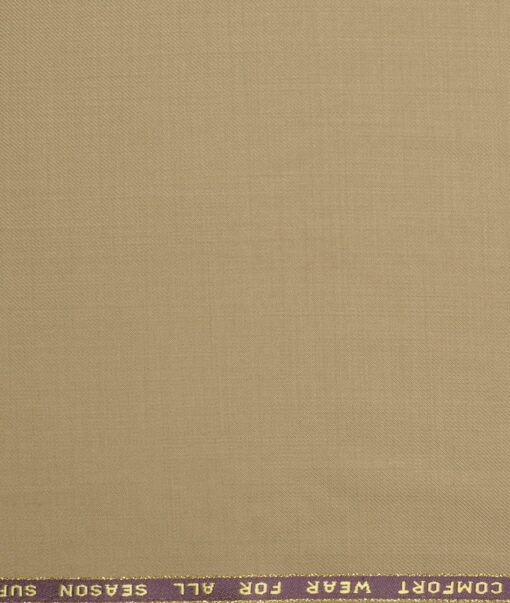 Reid & Taylor Super 100's Solids 40% Merino Wool Suiting Fabric (Khakhi)