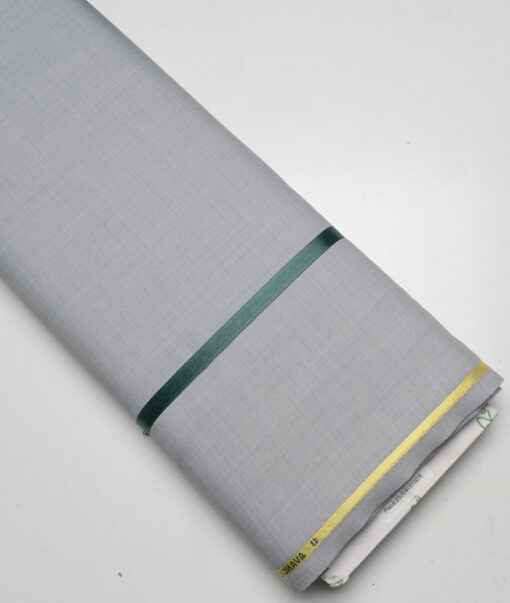 Reid & Taylor Super 100's Solids 40% Merino Wool Suiting Fabric (Light Worsted Grey)