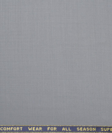 Reid & Taylor Super 100's Solids 40% Merino Wool Suiting Fabric (Silver Grey)