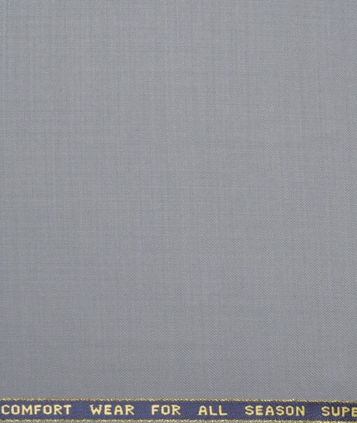 Reid & Taylor Super 100's Solids 40% Merino Wool Suiting Fabric (Silver Grey)
