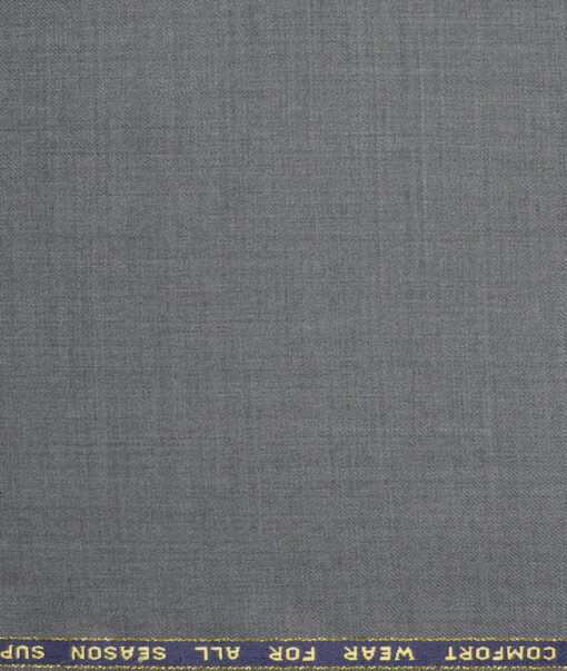 Reid & Taylor Super 100's Solids 40% Merino Wool Suiting Fabric (Worsted Grey)