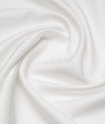 Vercelli Italy  Supima Cotton Striped Shirting Fabric (White)