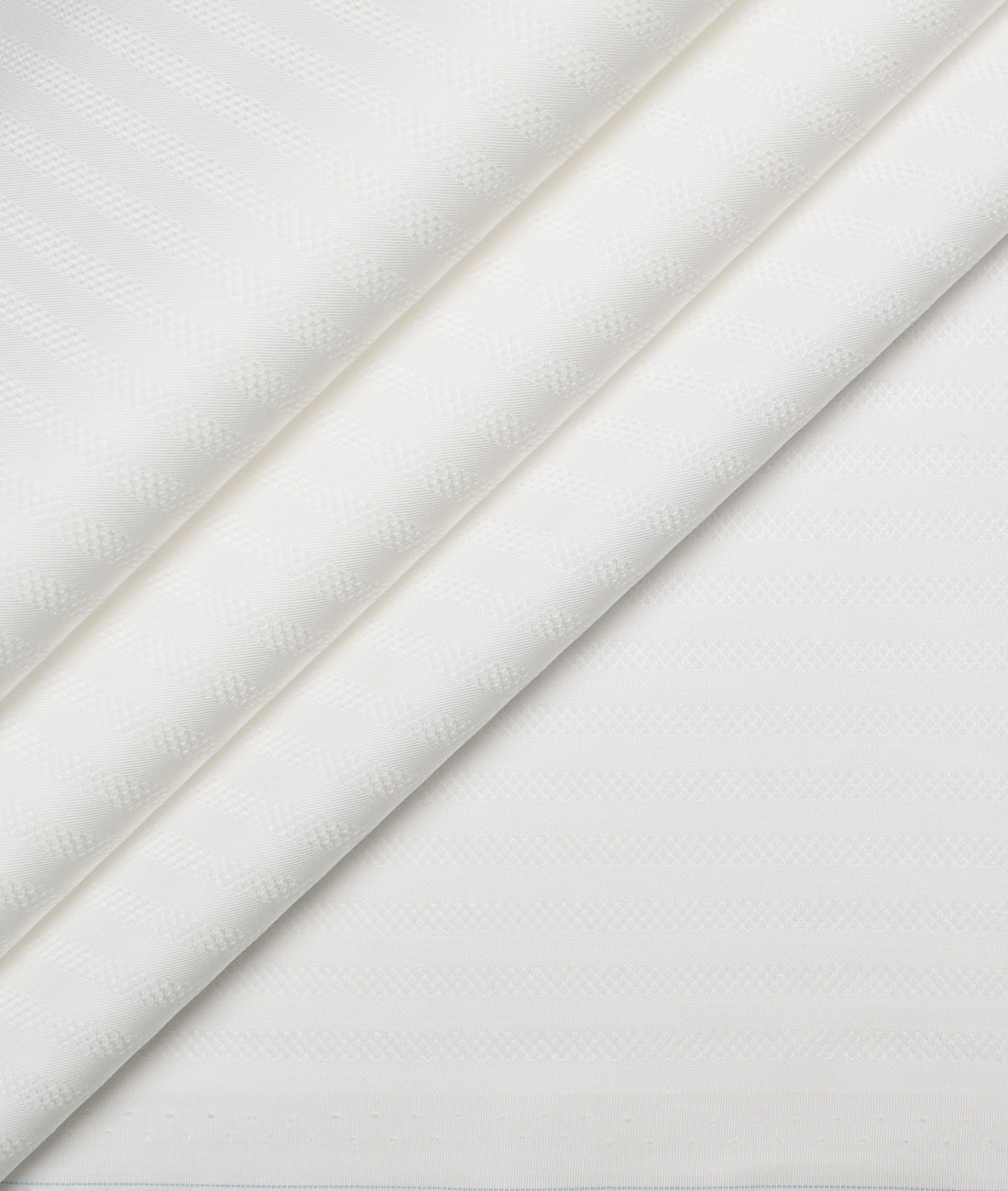 Vercelli Italy Supima Cotton Striped Shirting Fabric (White) Vercelli Italy Supima Cotton Striped Shirting Fabric (White)