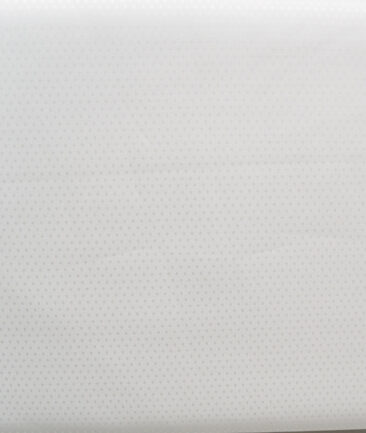 Vercelli Italy  Supima Cotton Self Design Shirting Fabric (White)