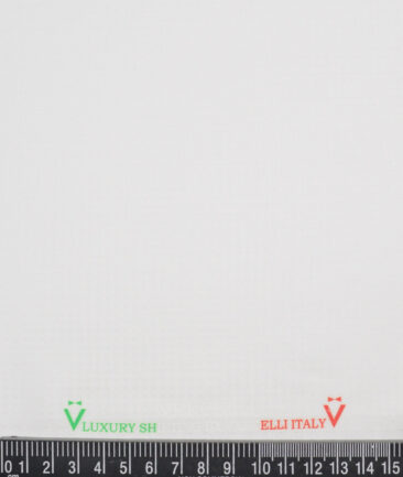 Vercelli Italy  Supima Cotton Checks Shirting Fabric (White)