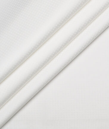 Vercelli Italy  Supima Cotton Checks Shirting Fabric (White)