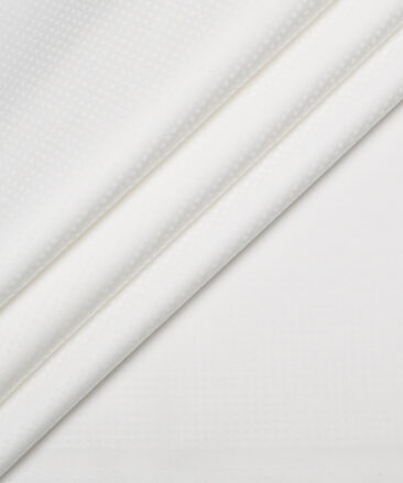 Vercelli Italy  Supima Cotton Checks Shirting Fabric (White)