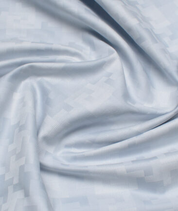 Vercelli Italy 2 Ply 100's Supima Cotton Self Design Shirting Fabric (Grey)