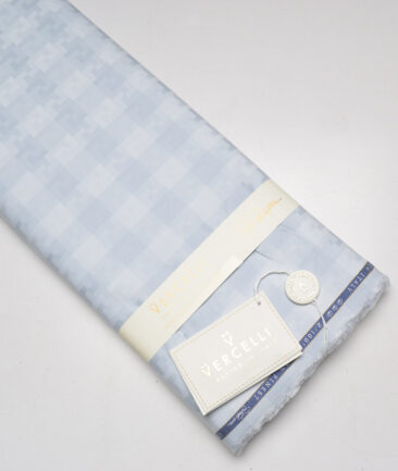 Vercelli Italy 2 Ply 100's Supima Cotton Self Design Shirting Fabric (Grey)