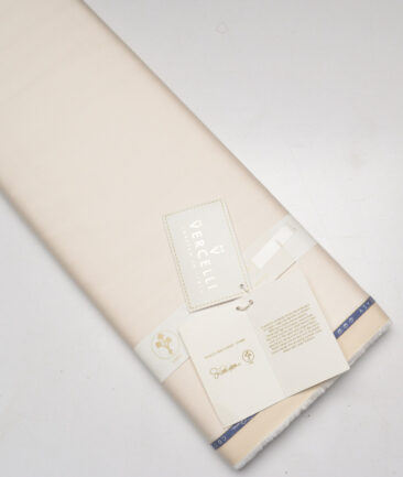 Vercelli Italy 2 Ply 140's Supima Cotton Striped Shirting Fabric (Beige)
