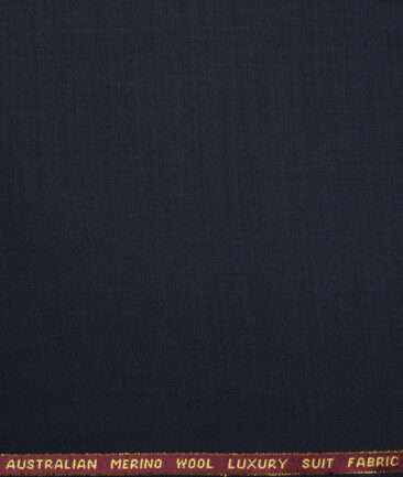Vercelli Italy Super 120's Solids 50% Merino Wool Suiting Fabric (Dark Blue)