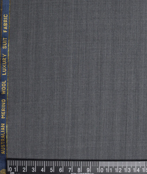 Vercelli Italy Super 130's Striped 70% Merino Wool Suiting Fabric (Grey)