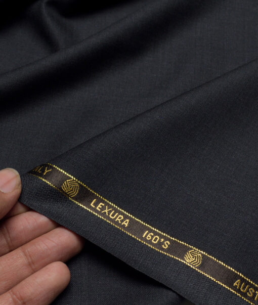 Vercelli Italy Super 160's Solids 50% Merino Wool Suiting Fabric (Dark Charcoal Grey)