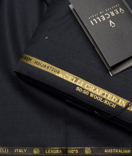 Vercelli Italy Super 160's Solids 50% Merino Wool Suiting Fabric (Dark Charcoal Grey)