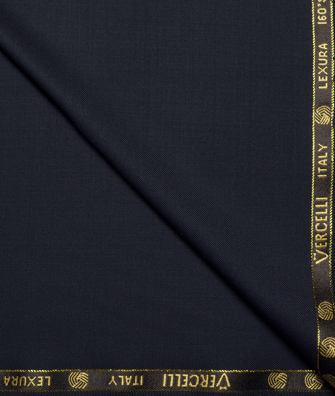 Vercelli Italy Super 160's Solids 50% Merino Wool Suiting Fabric (Dark Navy Blue) Vercelli Italy Super 160's Solids 50% Merino Wool Suiting Fabric (Dark Navy Blue)