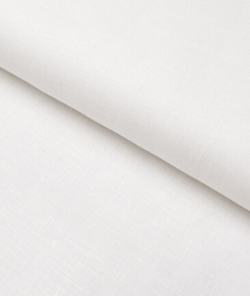 Linen Club 66 LEA European Linen Solids Shirting Fabric (White)