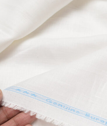 Linen Club 70 LEA European Linen Solids Shirting Fabric (White)