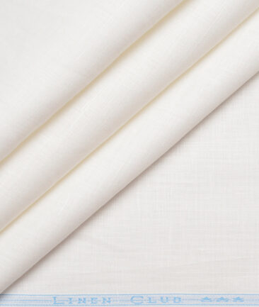 Linen Club 70 LEA European Linen Solids Shirting Fabric (White)