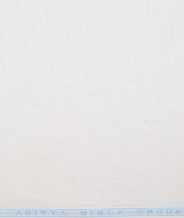 Linen Club 70 LEA European Linen Solids Shirting Fabric (White)