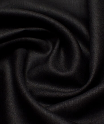 Burgoyne 60 LEA Irish Linen Solids Shirting Fabric (Jet Black)