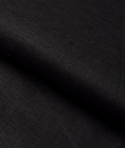 Burgoyne 60 LEA Irish Linen Solids Shirting Fabric (Jet Black)