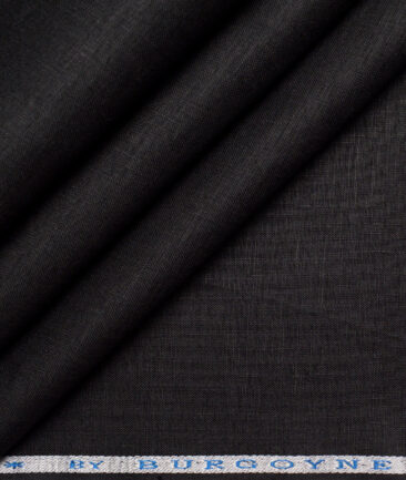 Burgoyne 60 LEA Irish Linen Solids Shirting Fabric (Jet Black)
