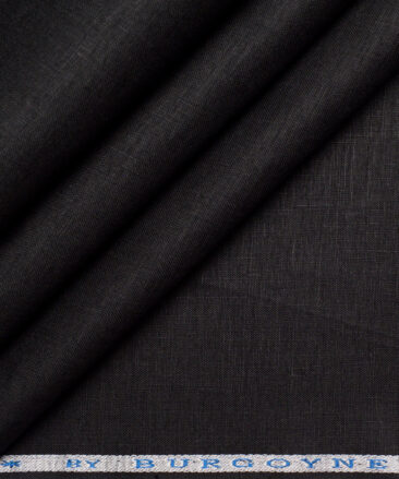 Burgoyne 60 LEA Irish Linen Solids Shirting Fabric (Jet Black)