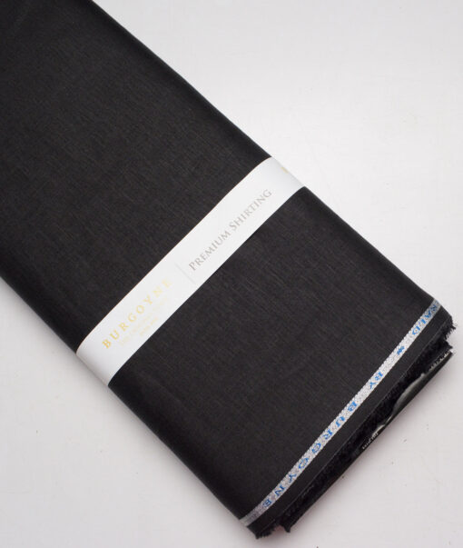 Burgoyne 60 LEA Irish Linen Solids Shirting Fabric (Jet Black)
