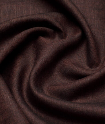 Burgoyne 60 LEA Irish Linen Self Design Shirting Fabric (Dark Brown)