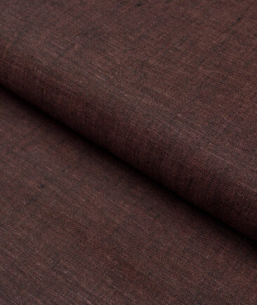 Burgoyne 60 LEA Irish Linen Self Design Shirting Fabric (Dark Brown)