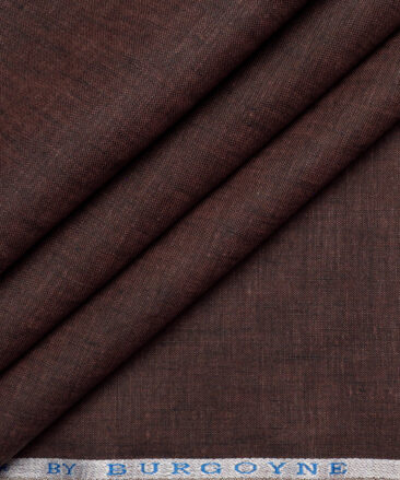Burgoyne 60 LEA Irish Linen Self Design Shirting Fabric (Dark Brown)