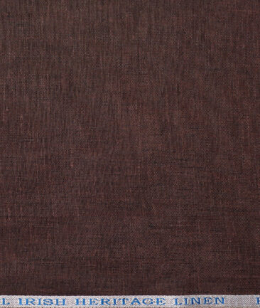 Burgoyne 60 LEA Irish Linen Self Design Shirting Fabric (Dark Brown)