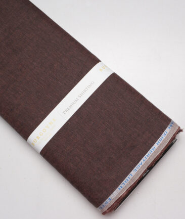 Burgoyne 60 LEA Irish Linen Self Design Shirting Fabric (Dark Brown)