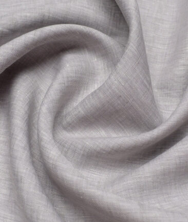 Burgoyne 60 LEA Irish Linen Self Design Shirting Fabric (Light Grey)