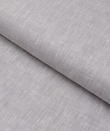 Burgoyne 60 LEA Irish Linen Self Design Shirting Fabric (Light Grey)