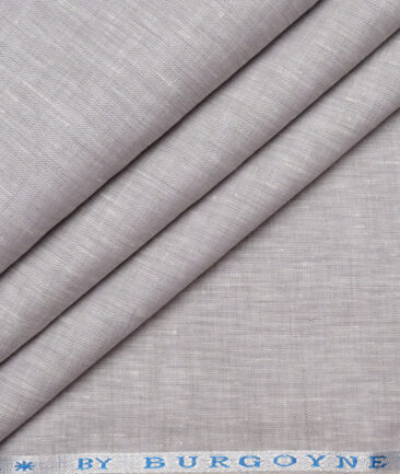 Burgoyne 60 LEA Irish Linen Self Design Shirting Fabric (Light Grey)