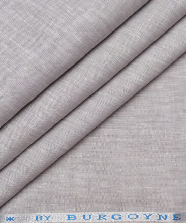 Burgoyne 60 LEA Irish Linen Self Design Shirting Fabric (Light Grey)