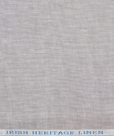 Burgoyne 60 LEA Irish Linen Self Design Shirting Fabric (Light Grey)