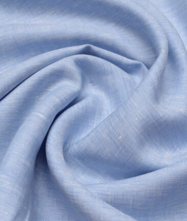 Burgoyne 60 LEA Irish Linen Self Design Shirting Fabric (Light Blue)