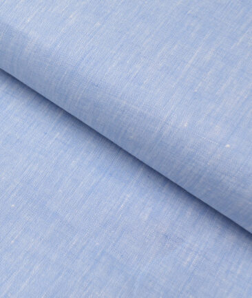 Burgoyne 60 LEA Irish Linen Self Design Shirting Fabric (Light Blue)
