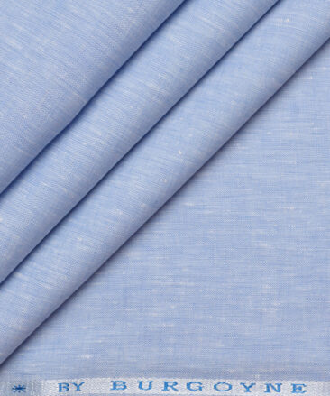 Burgoyne 60 LEA Irish Linen Self Design Shirting Fabric (Light Blue)