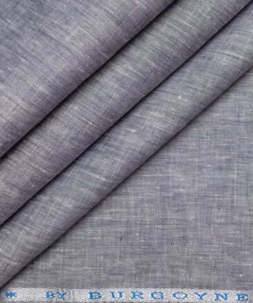 Burgoyne 60 LEA Irish Linen Self Design Shirting Fabric (Medium Grey)