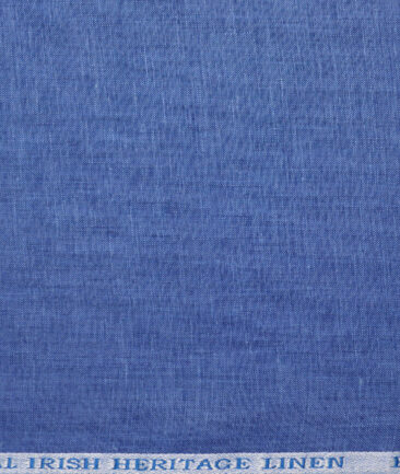 Burgoyne 60 LEA Irish Linen Self Design Shirting Fabric (Twilight Blue)