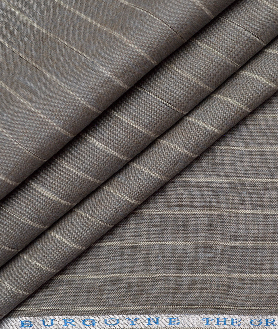 Burgoyne 60 LEA Irish Linen Striped Shirting Fabric (Brownish Grey) Burgoyne 60 LEA Irish Linen Striped Shirting Fabric (Brownish Grey)